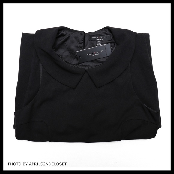 BLACK A-LINE COCKTAIL PARTY CAREER DRESS LBD A2C - Picture 6 of 8